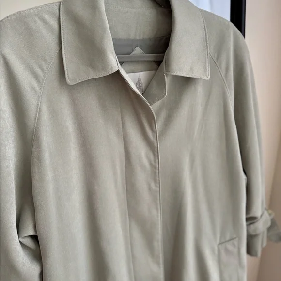 IMPECCABLE VINTAGE LONDON FOG 90s Gray-Green Coat - Picture 5 of 5